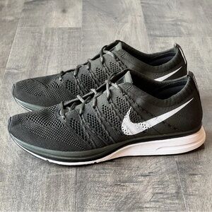 Nike Mens Flyknit Trainer+ 532984-030 Green Running Shoe Sneakers Sz 7.5